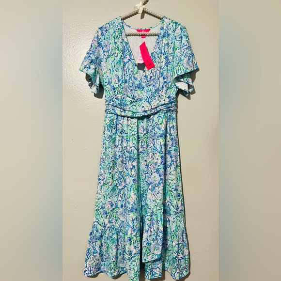 Lilly Pulitzer Juliet Ruffle Midi Dress - Size Medium - Picture 7 of 9